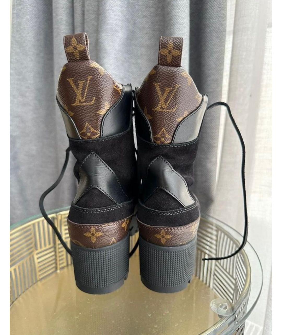 LOUIS VUITTON Коричневые кожаные ботинки, фото 5