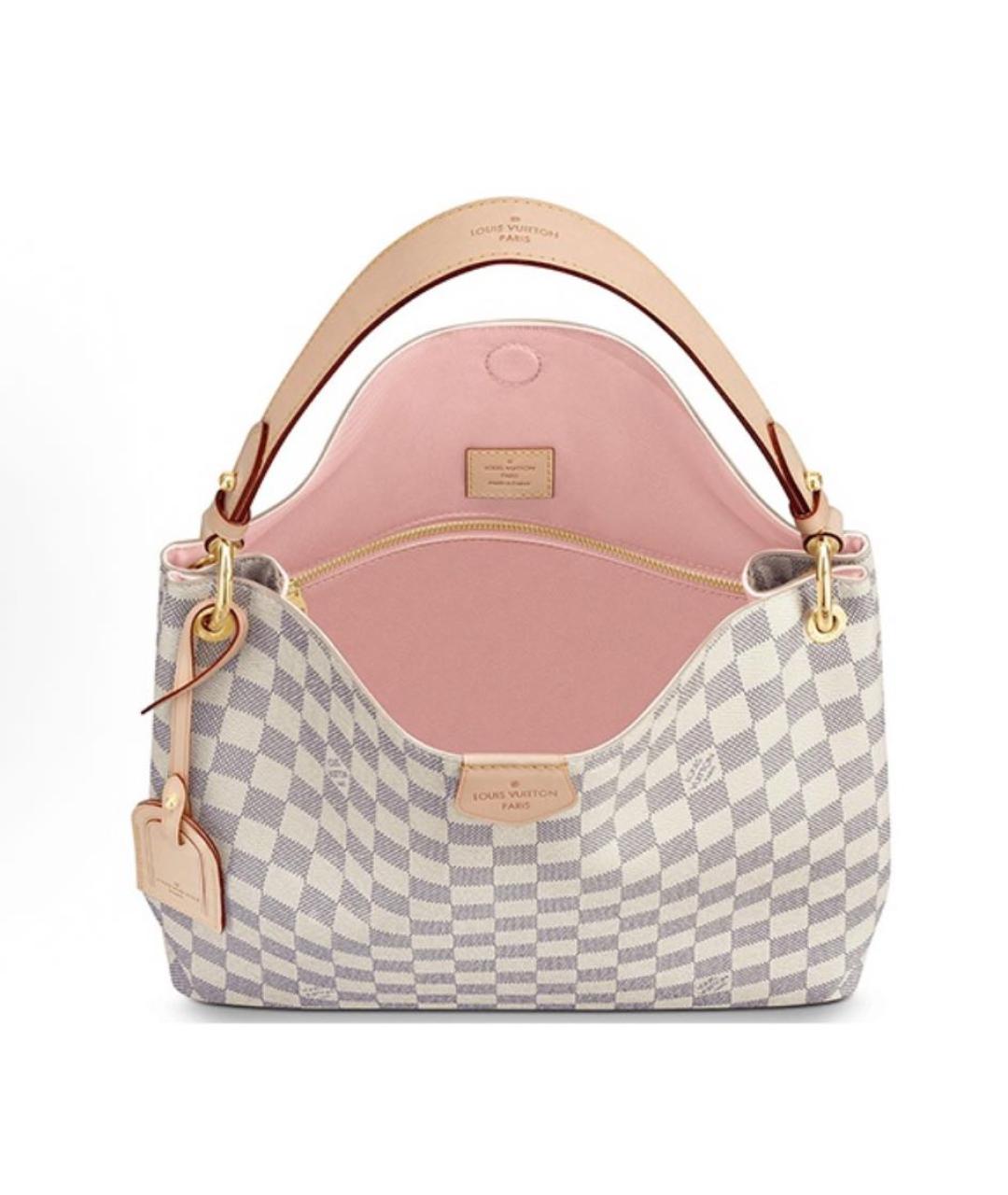 LOUIS VUITTON Белая сумка с короткими ручками, фото 4