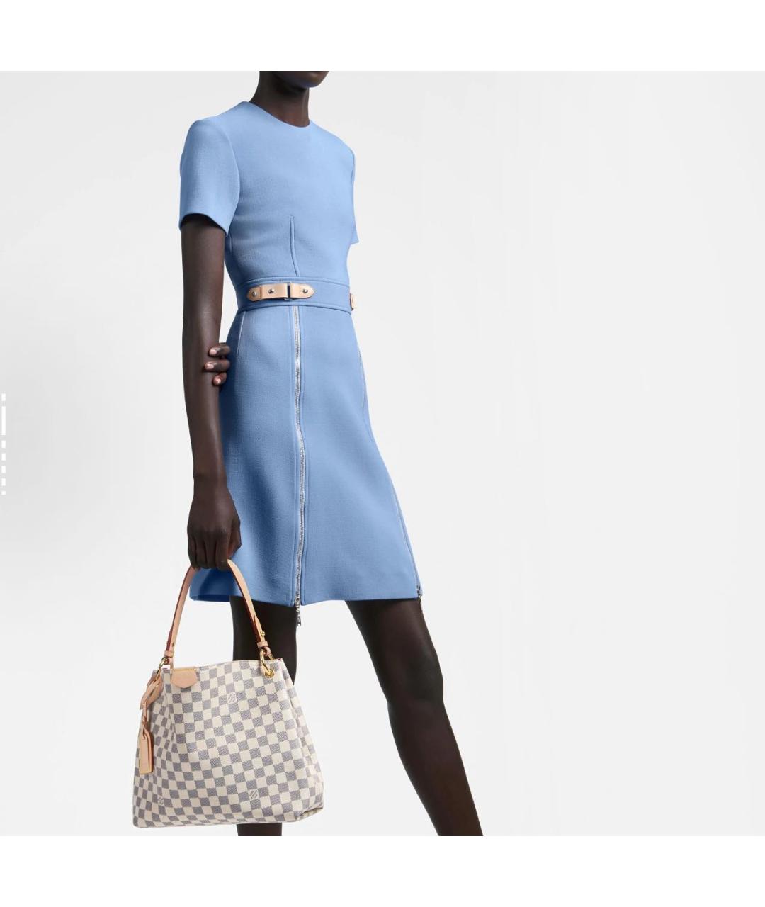LOUIS VUITTON Белая сумка с короткими ручками, фото 6