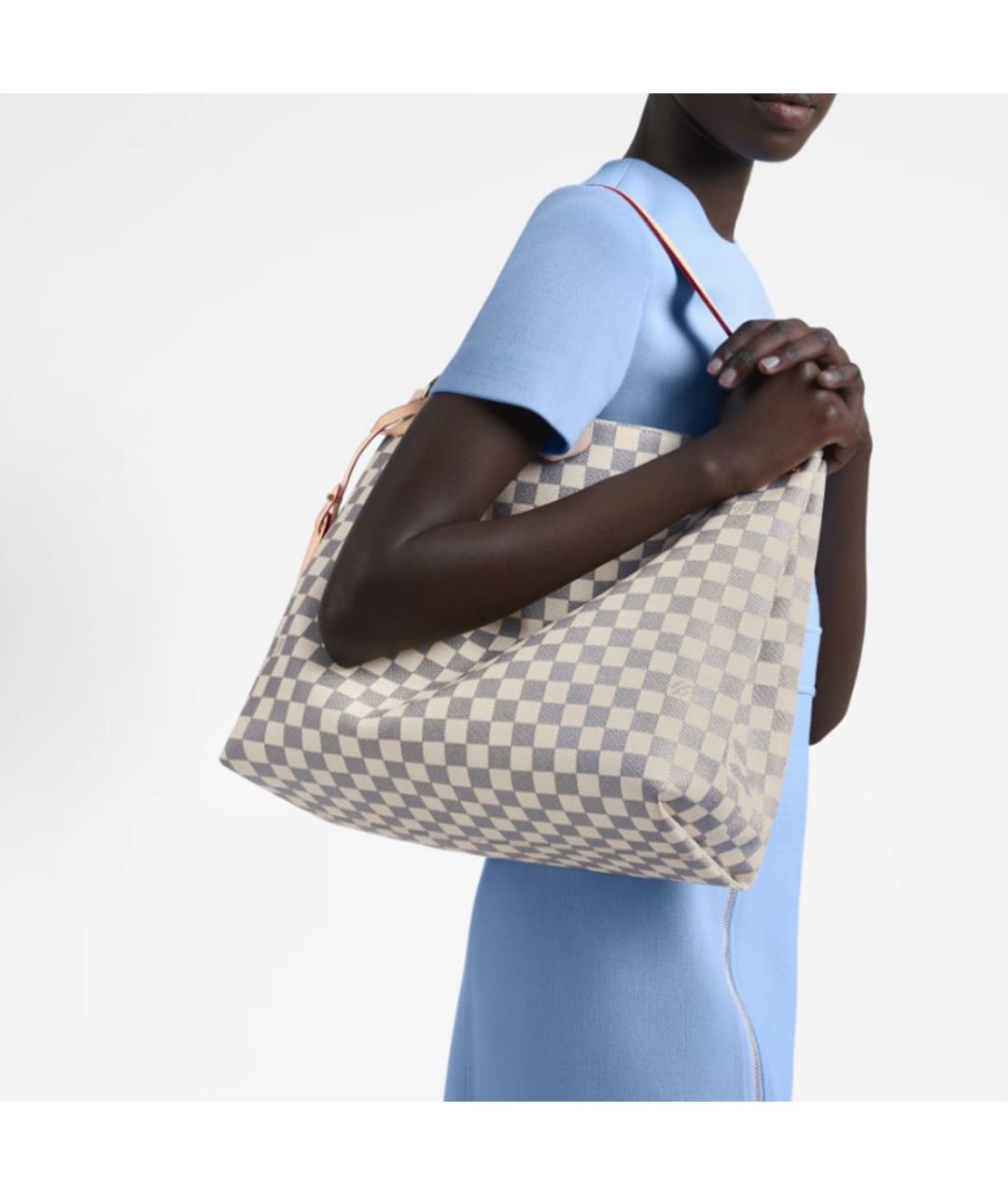 LOUIS VUITTON Белая сумка с короткими ручками, фото 4