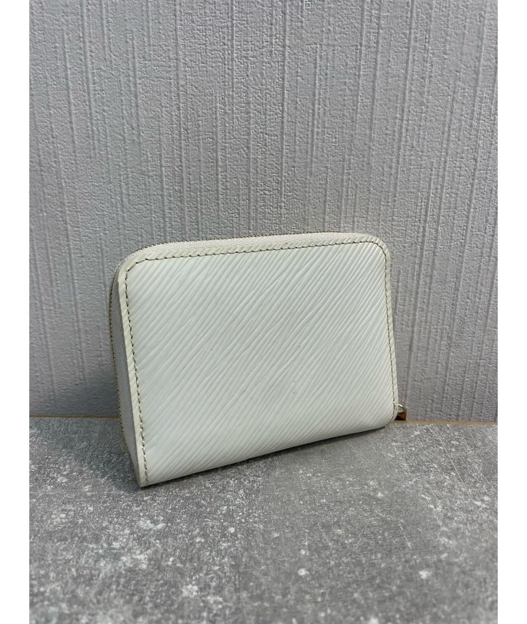 LOUIS VUITTON Белый кожаный кошелек, фото 3