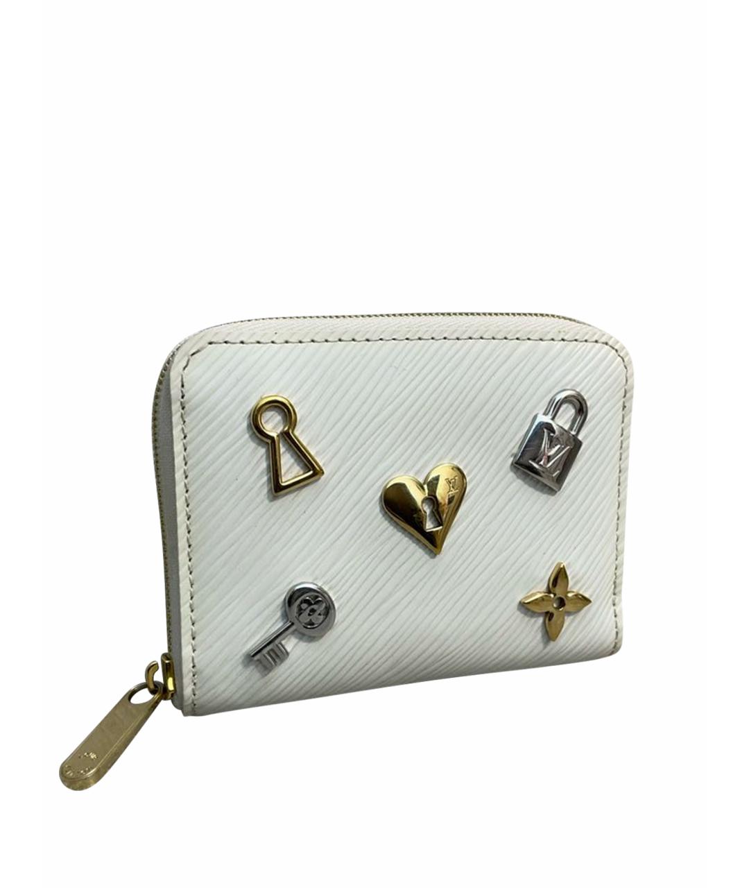 LOUIS VUITTON Белый кожаный кошелек, фото 1
