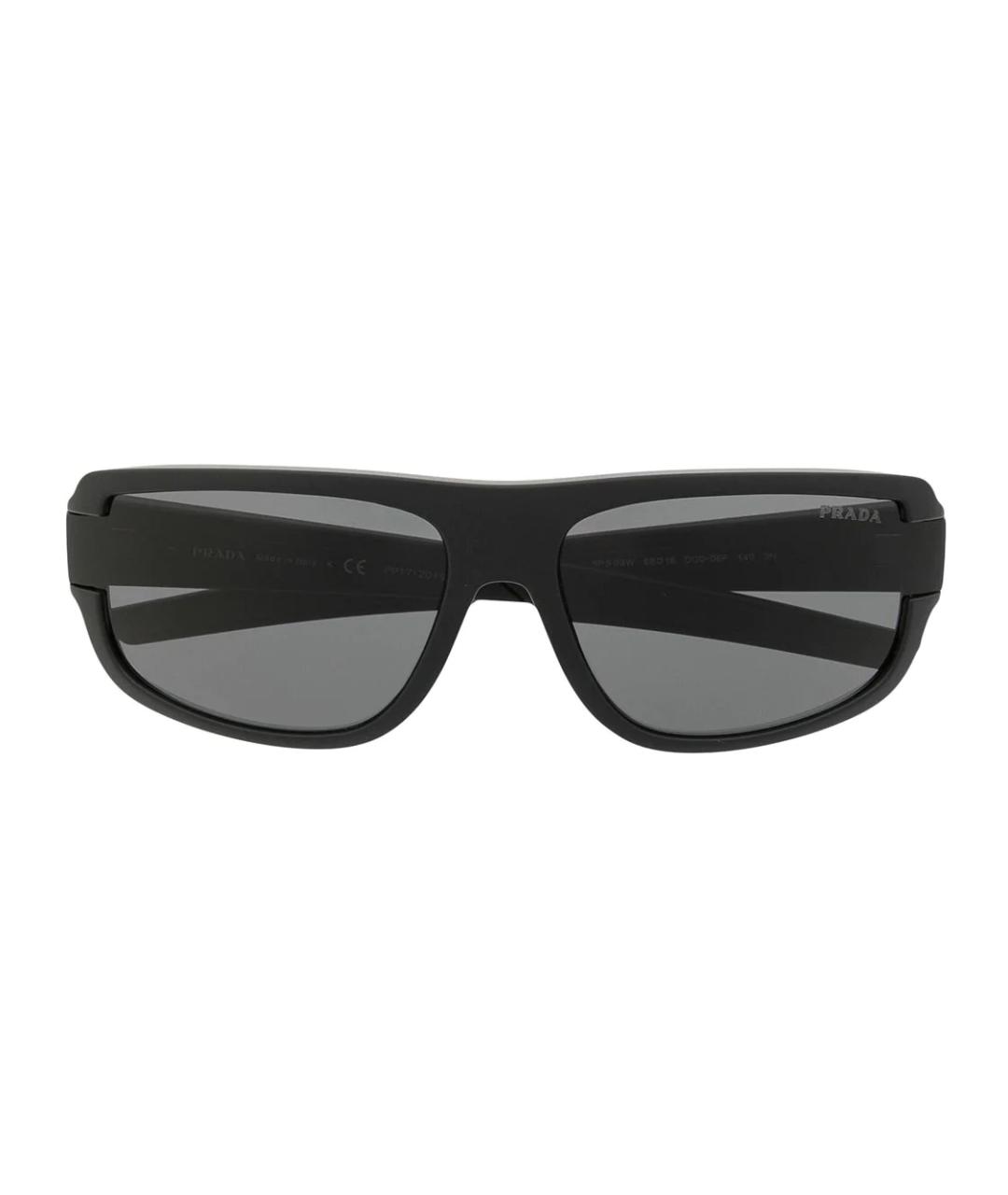 PRADA Черные пластиковые солнцезащитные очки, фото 2