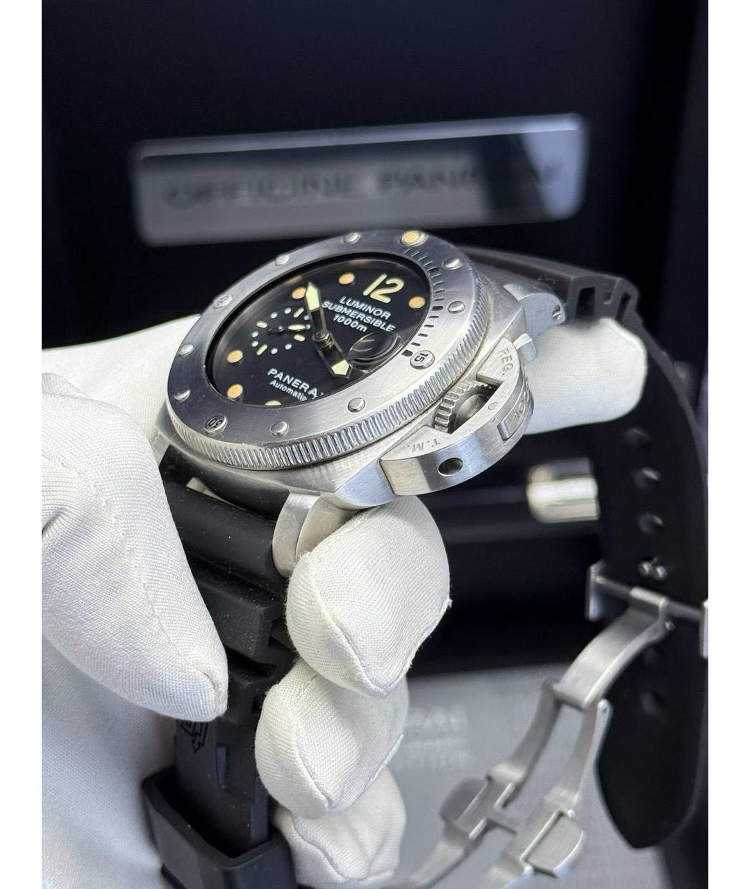 PANERAI Черные металлические часы, фото 4