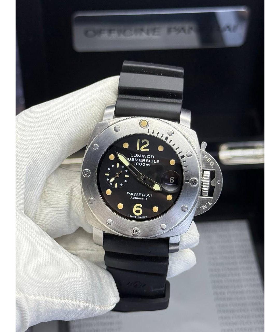 PANERAI Черные металлические часы, фото 2