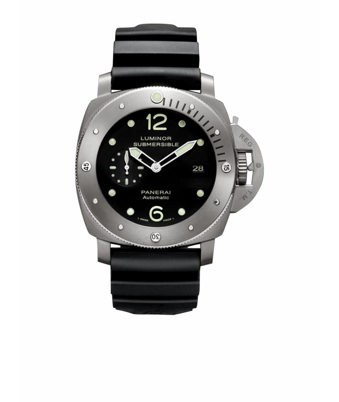 PANERAI Черные металлические часы, фото 1