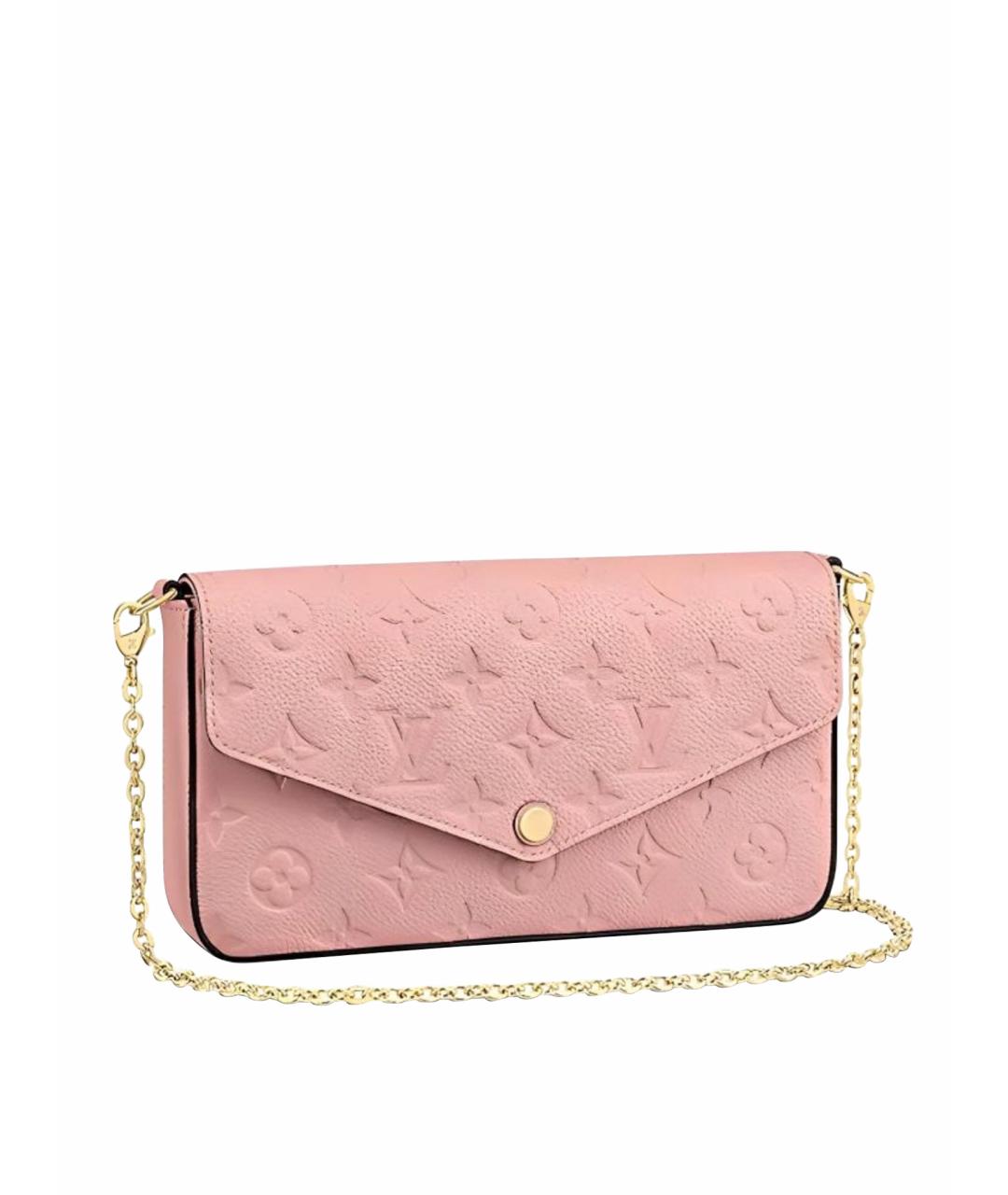 LOUIS VUITTON Коралловая кожаная сумка через плечо, фото 1