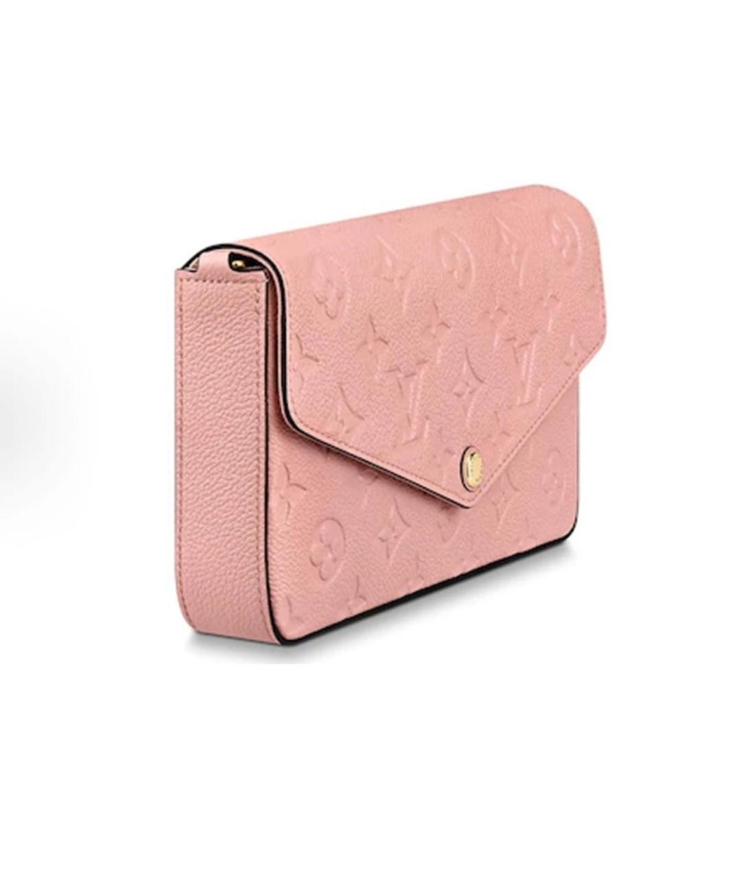 LOUIS VUITTON Коралловая кожаная сумка через плечо, фото 3