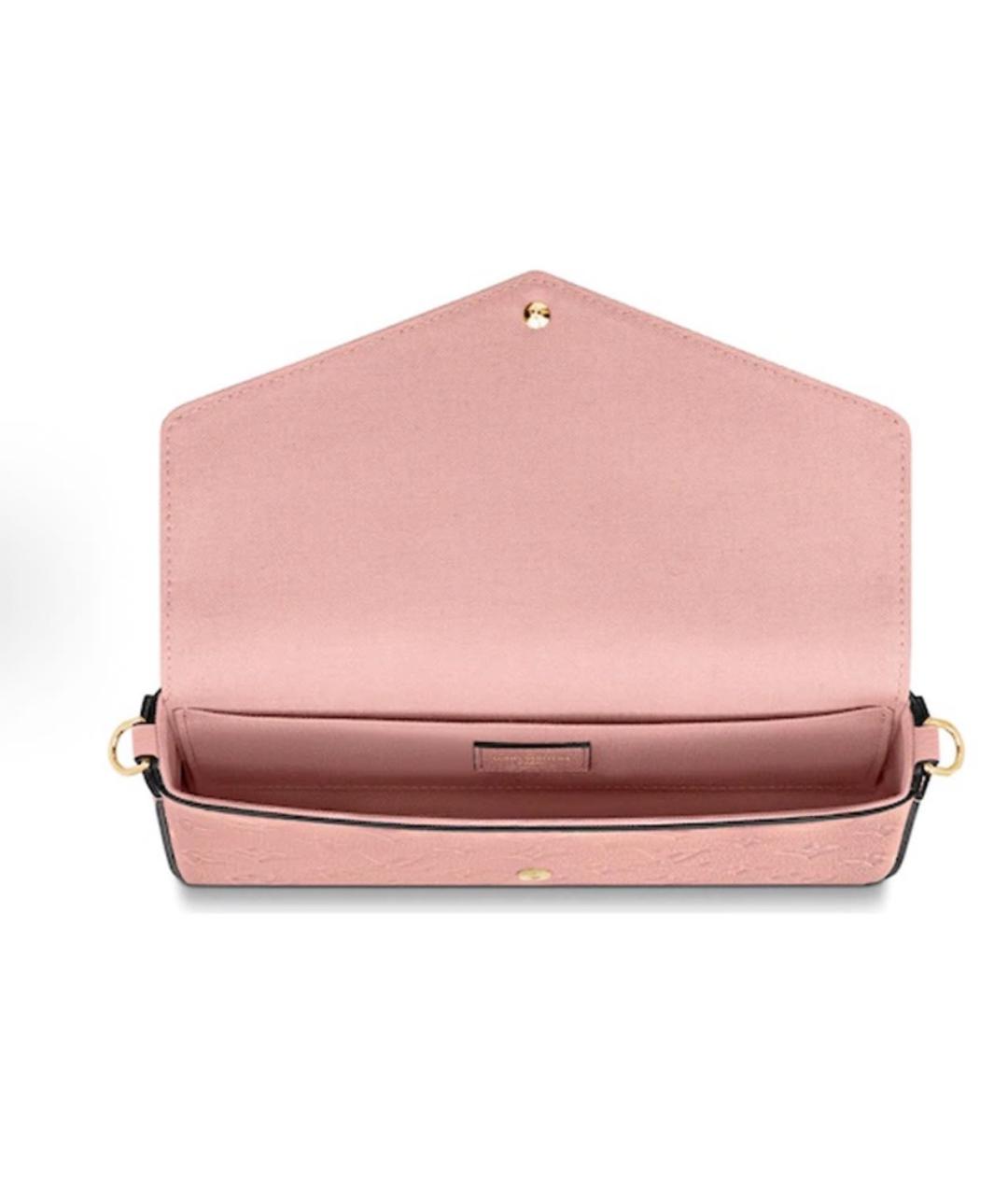 LOUIS VUITTON Коралловая кожаная сумка через плечо, фото 4