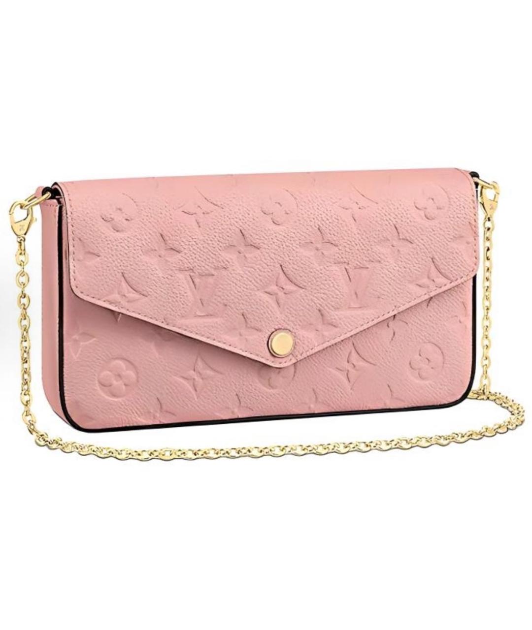 LOUIS VUITTON Коралловая кожаная сумка через плечо, фото 6
