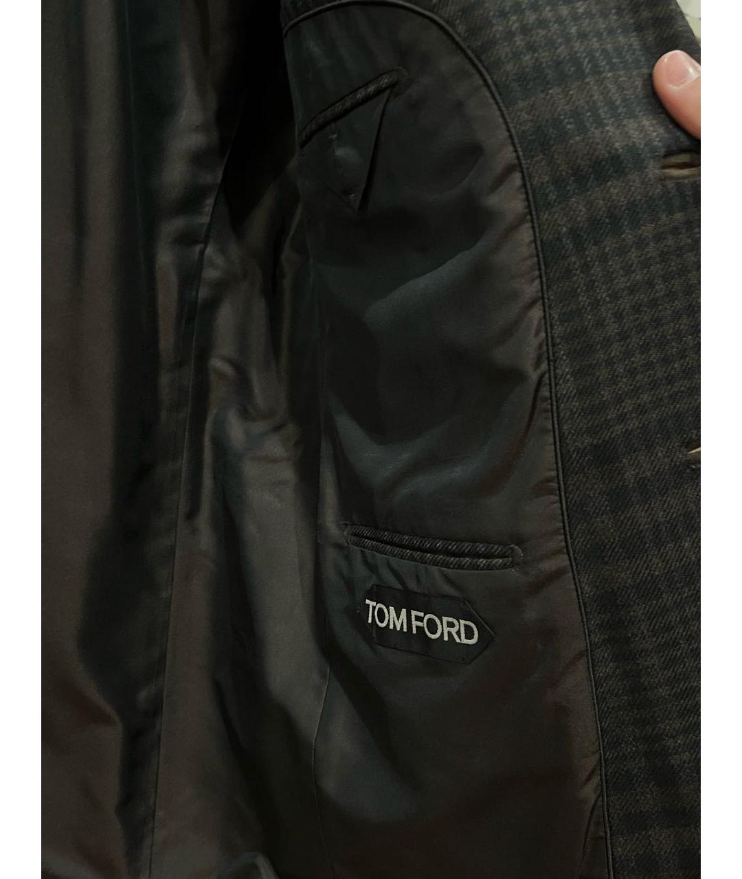 TOM FORD Коричневый шерстяной пиджак, фото 3