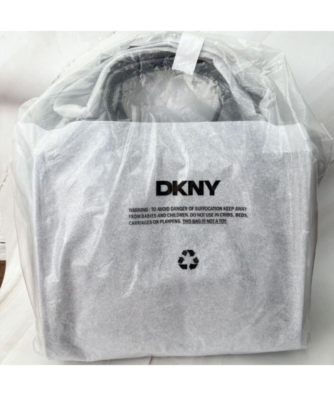 DKNY Серая хлопковая сумка тоут, фото 3