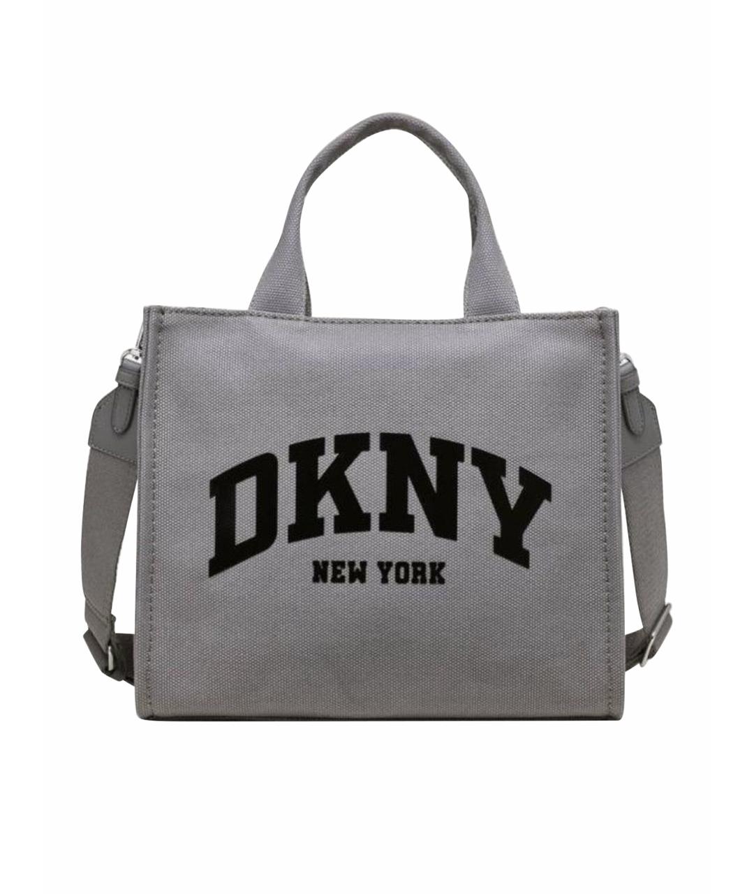 DKNY Серая хлопковая сумка тоут, фото 1
