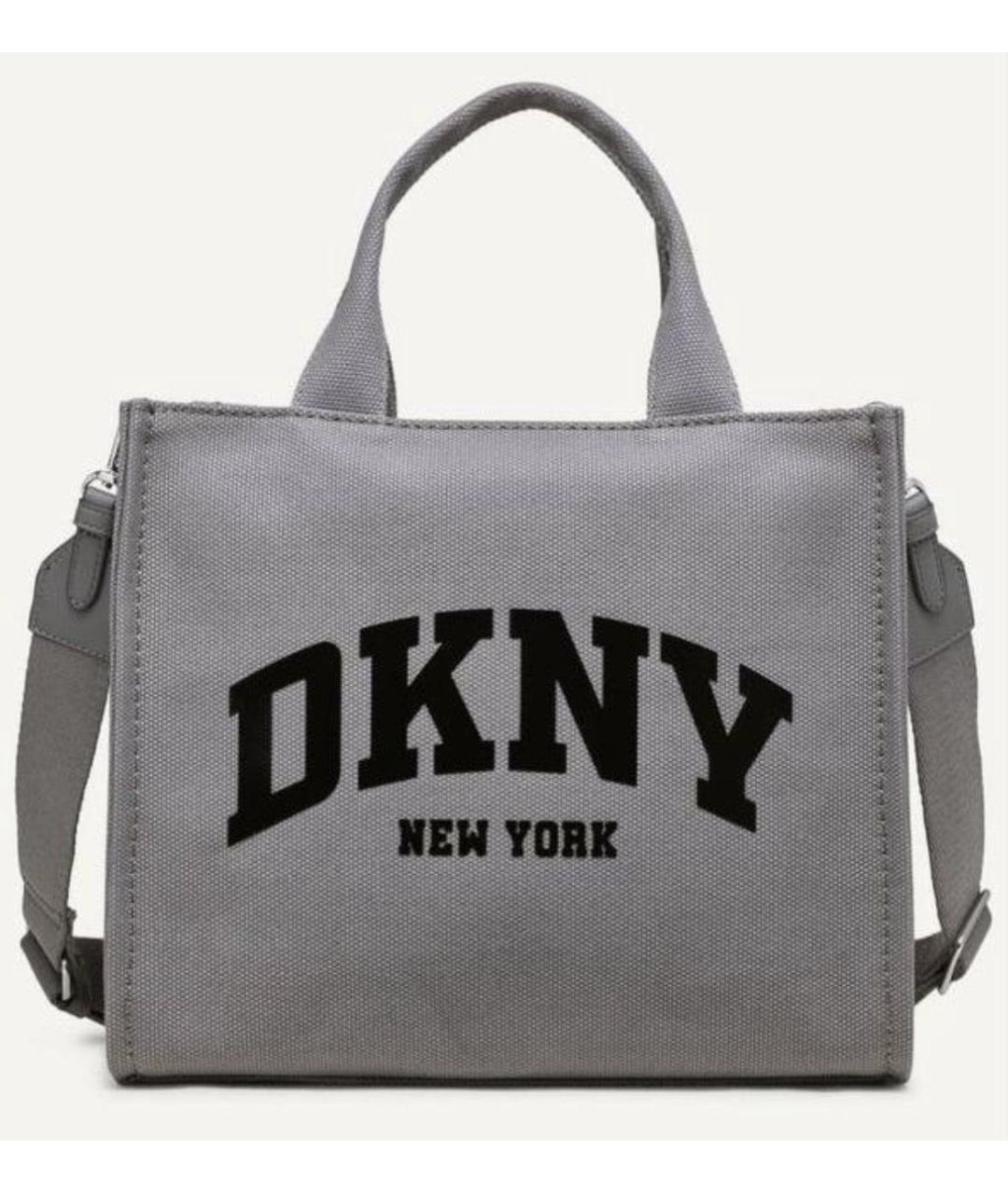 DKNY Серая хлопковая сумка тоут, фото 8