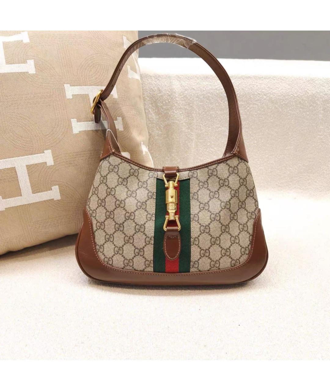 GUCCI Коричневая кожаная сумка через плечо, фото 2