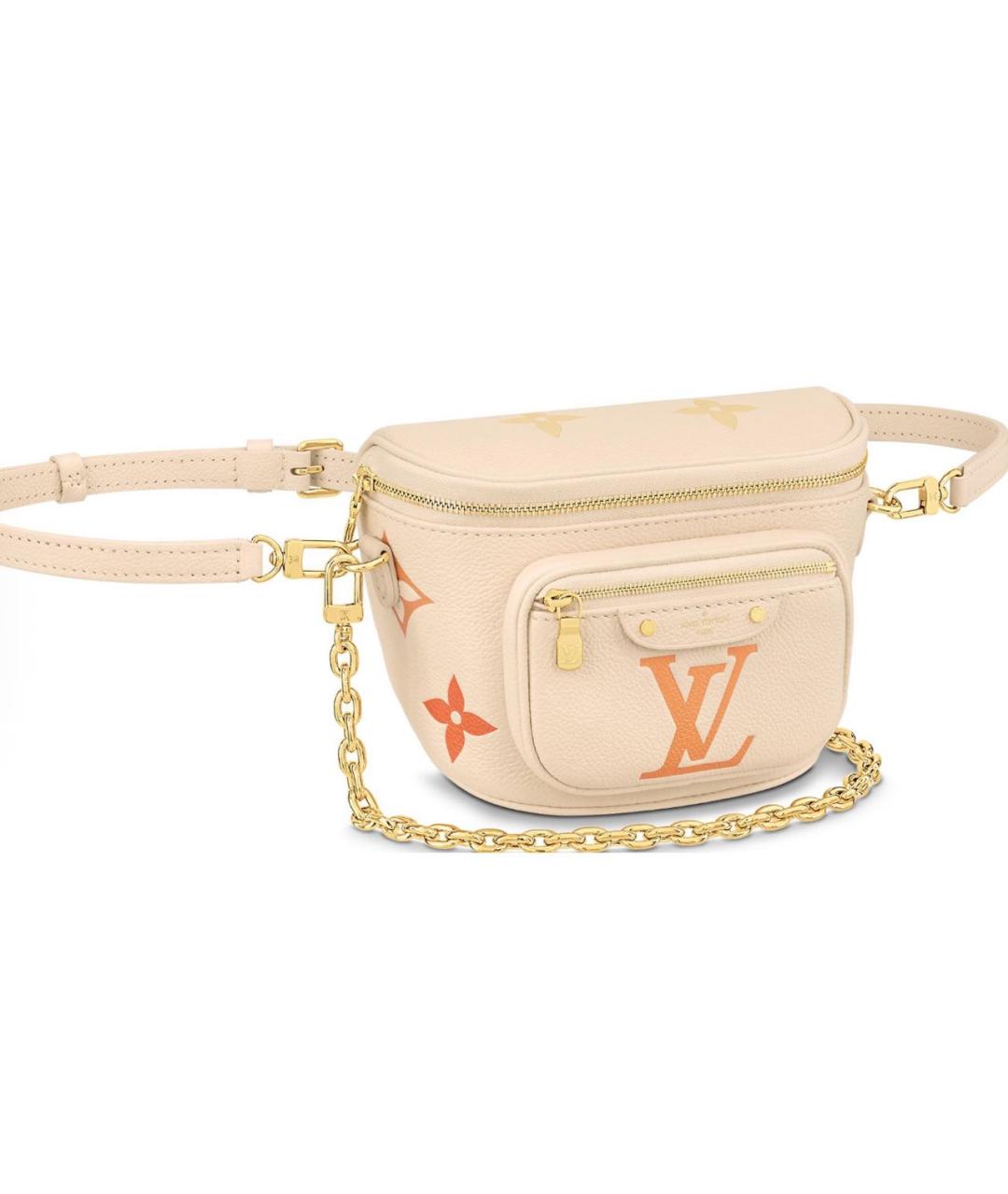 LOUIS VUITTON Бежевая поясная сумка, фото 6