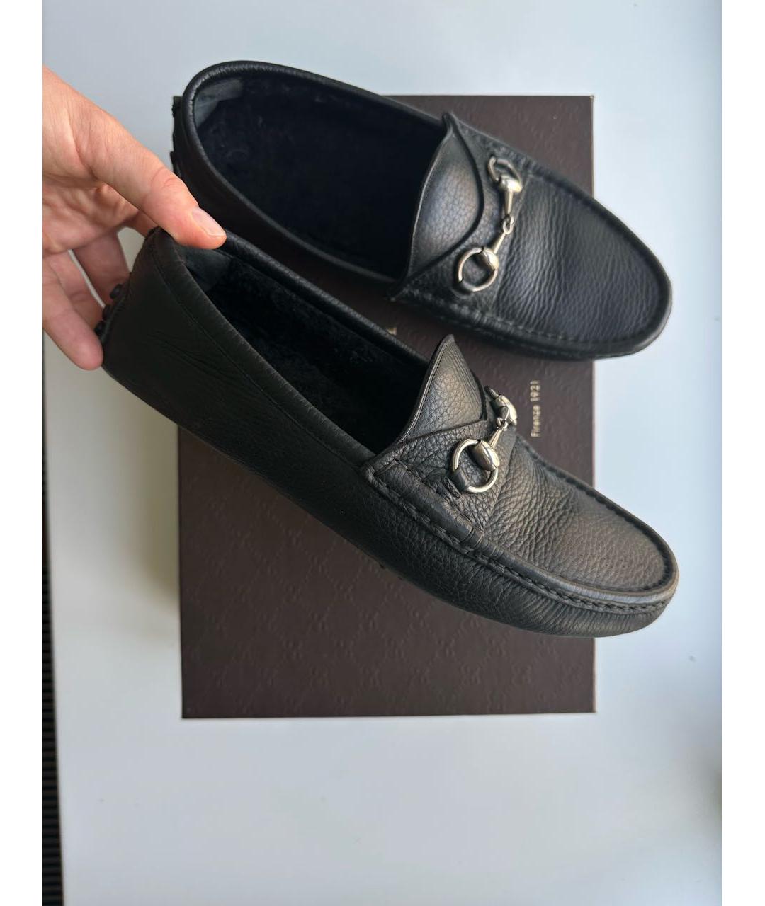 GUCCI Черные кожаные мокасины, фото 6