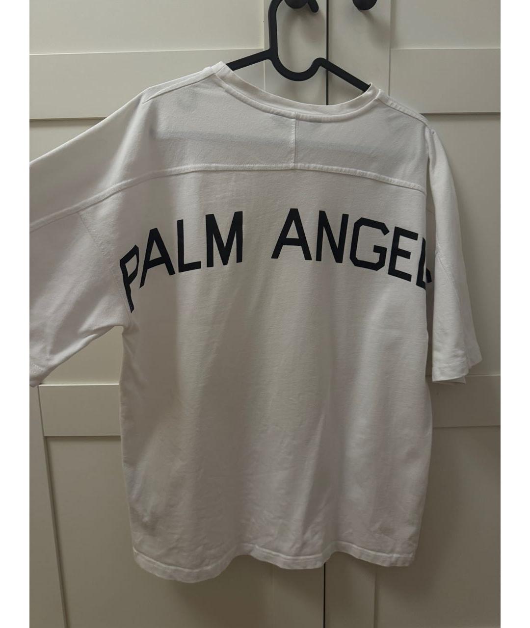 PALM ANGELS Белая хлопковая футболка, фото 2