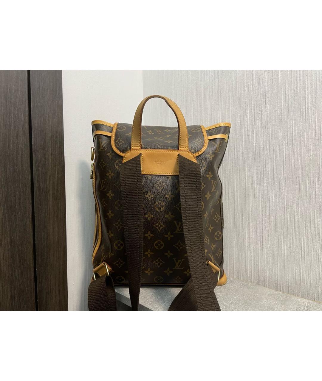 LOUIS VUITTON Коричневый кожаный рюкзак, фото 3
