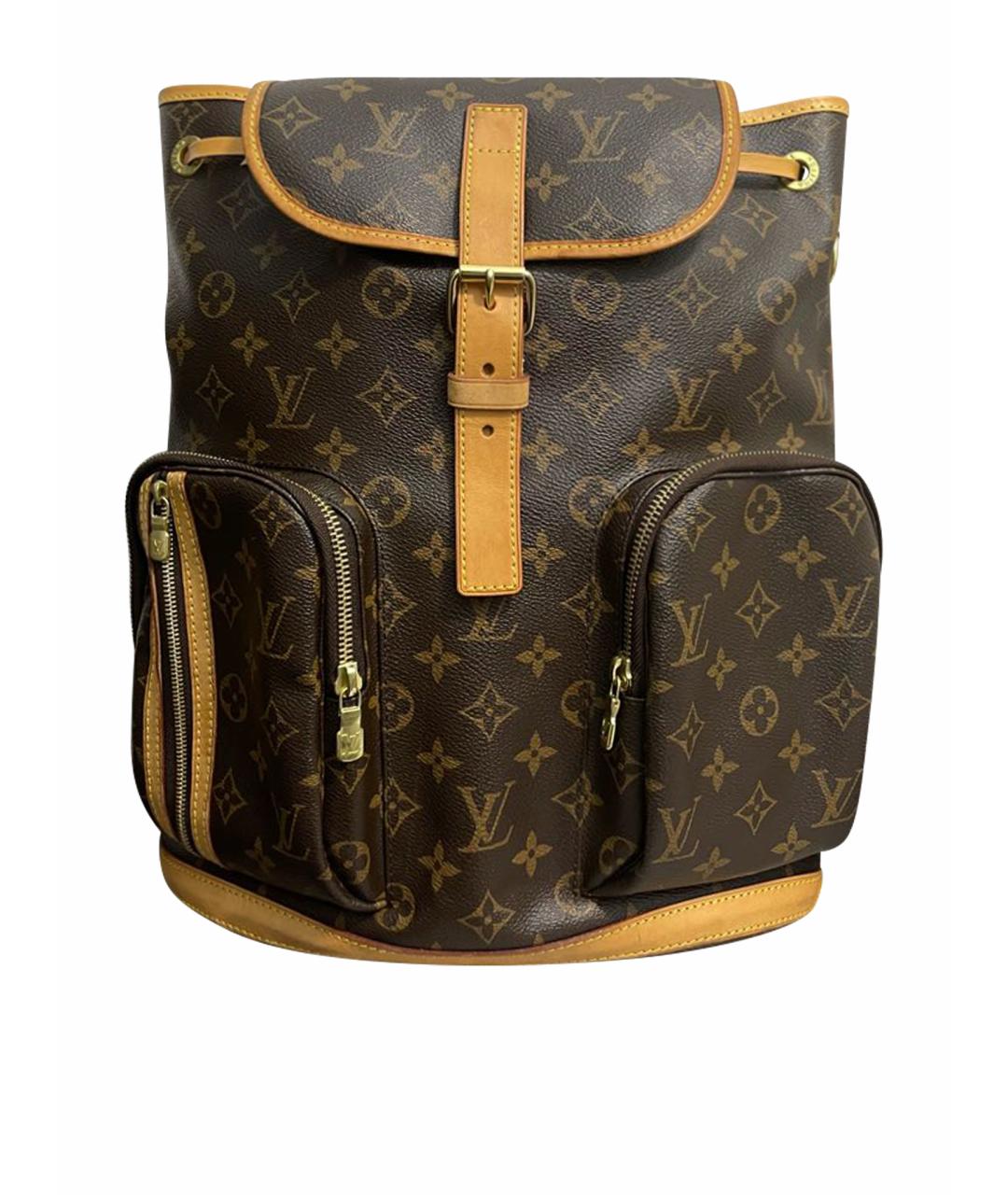 LOUIS VUITTON Коричневый кожаный рюкзак, фото 1