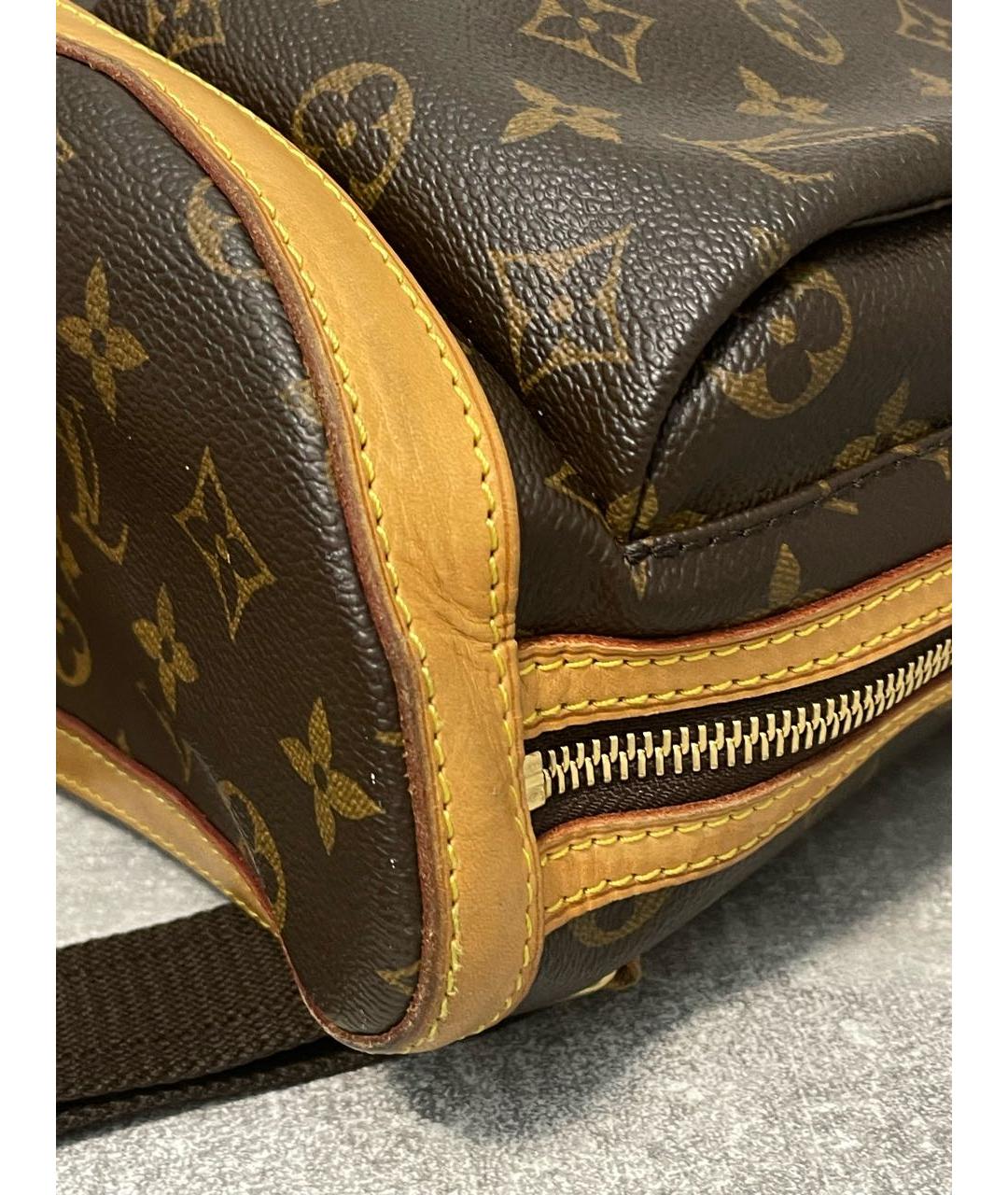 LOUIS VUITTON Коричневый кожаный рюкзак, фото 5