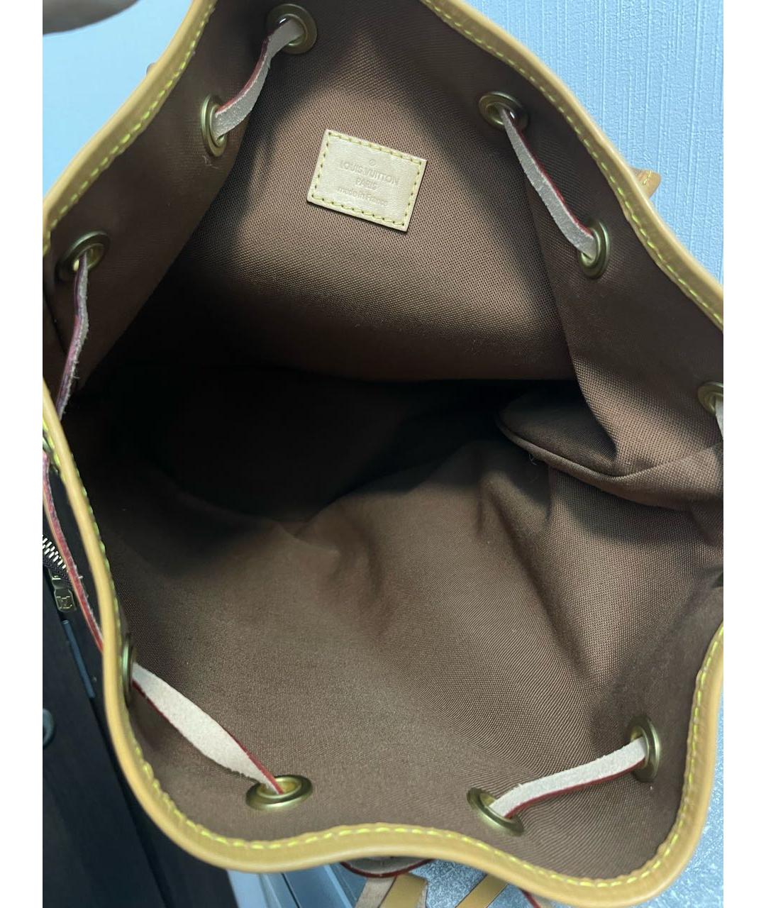 LOUIS VUITTON Коричневый кожаный рюкзак, фото 4