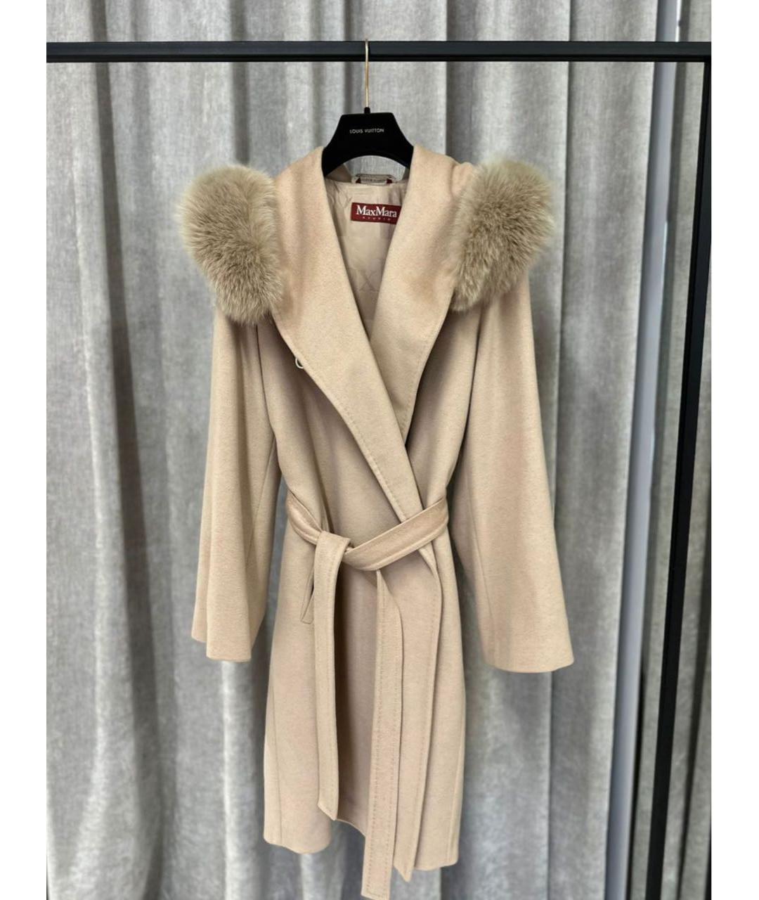 MAX MARA Бежевое кашемировое пальто, фото 3