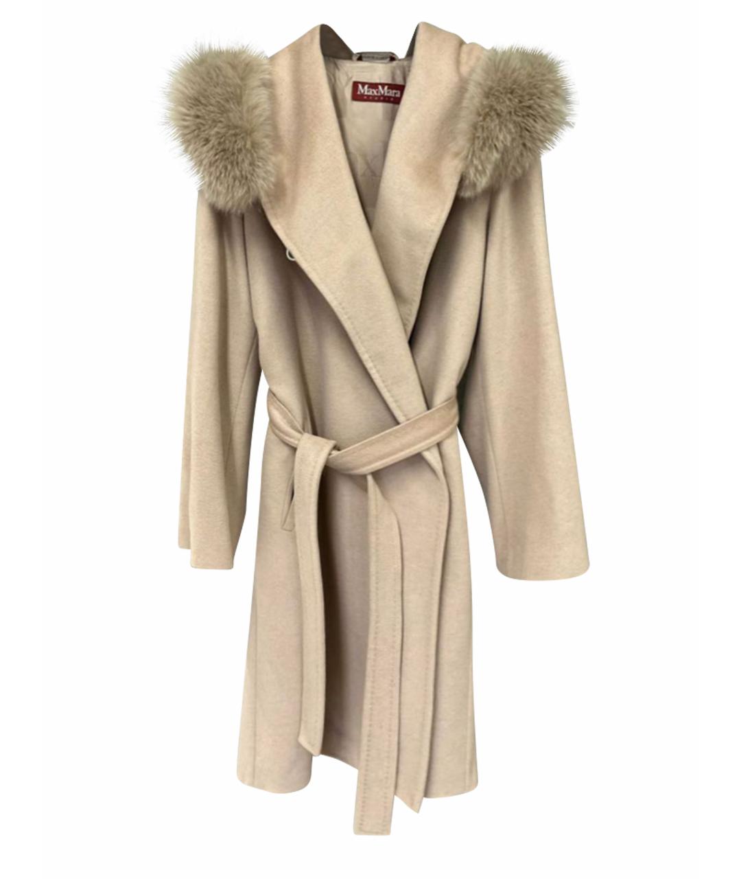MAX MARA Бежевое кашемировое пальто, фото 1
