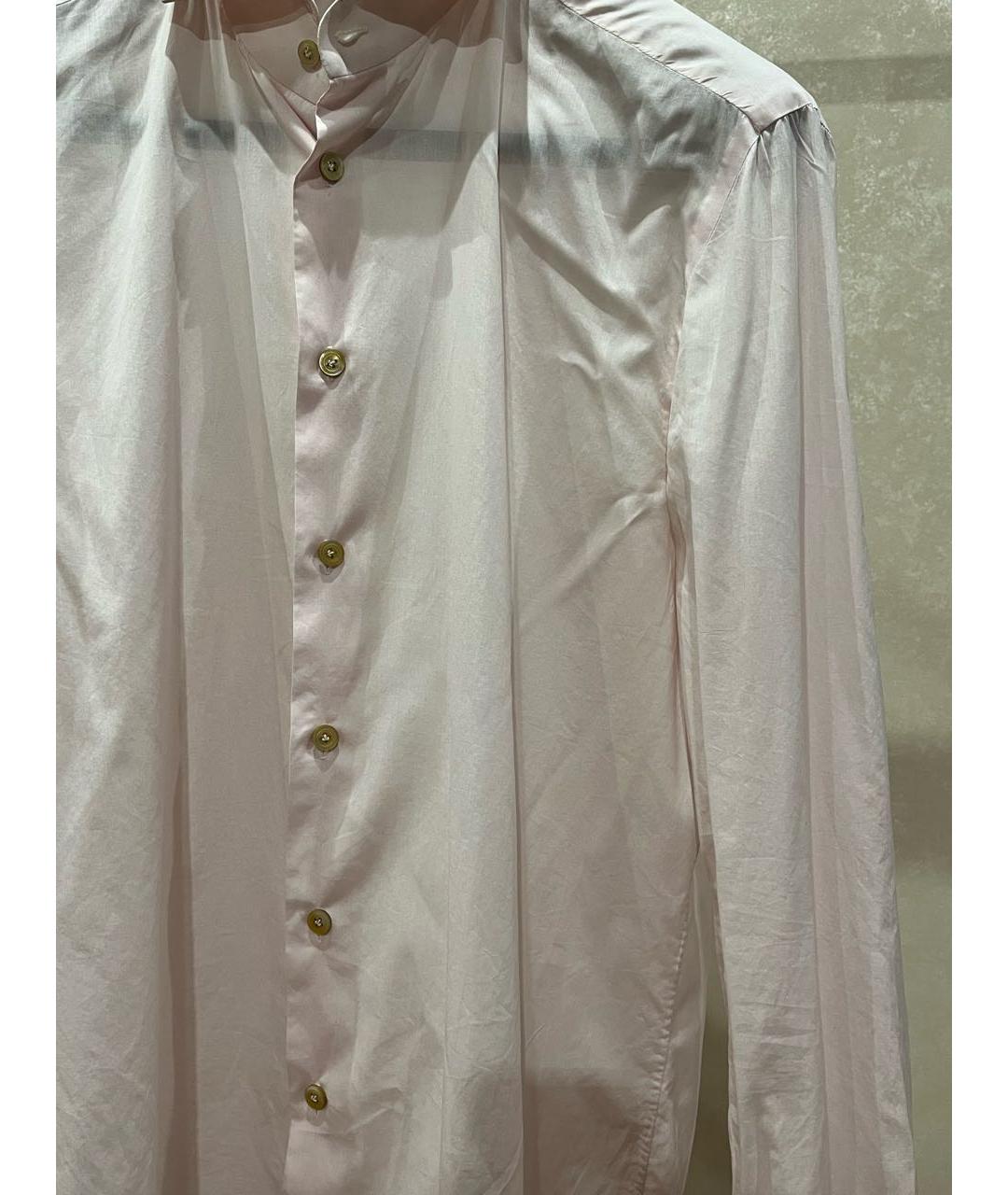 KITON Розовая хлопковая классическая рубашка, фото 4