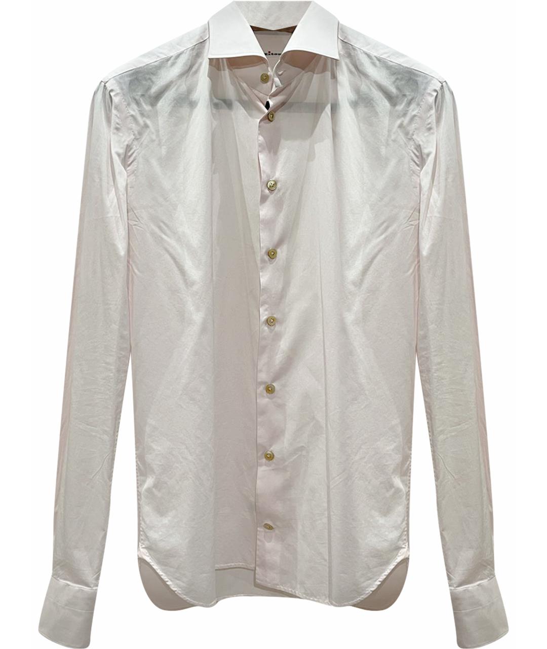 KITON Розовая хлопковая классическая рубашка, фото 1