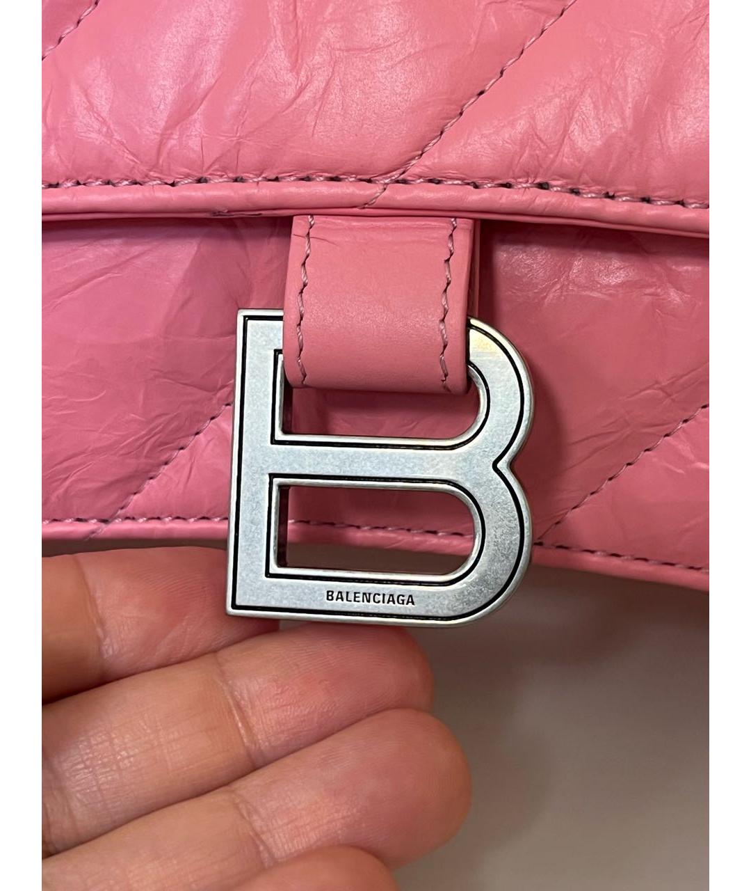BURBERRY Розовая кожаная сумка через плечо, фото 5