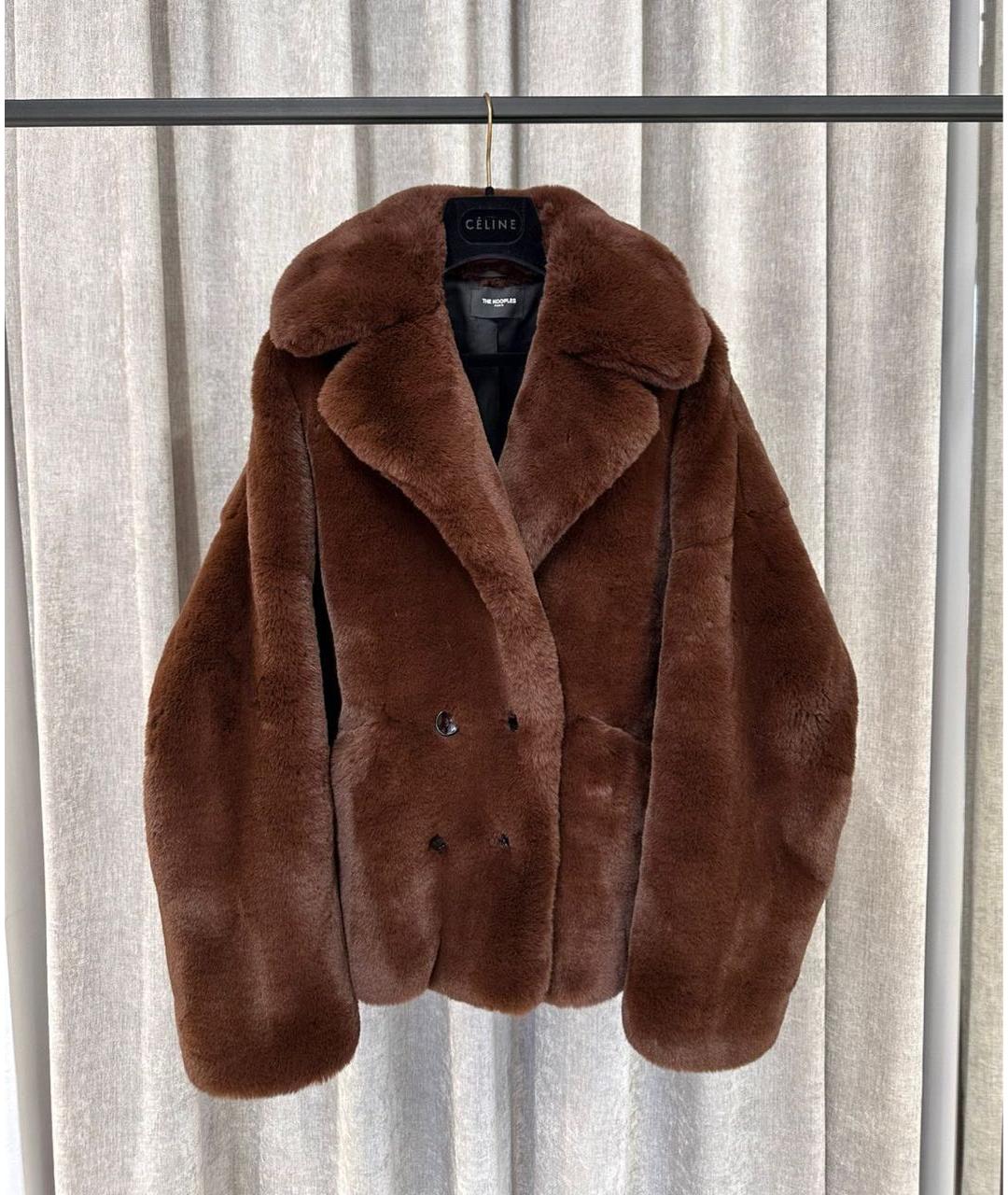 THE KOOPLES Коричневая меховая шуба, фото 2