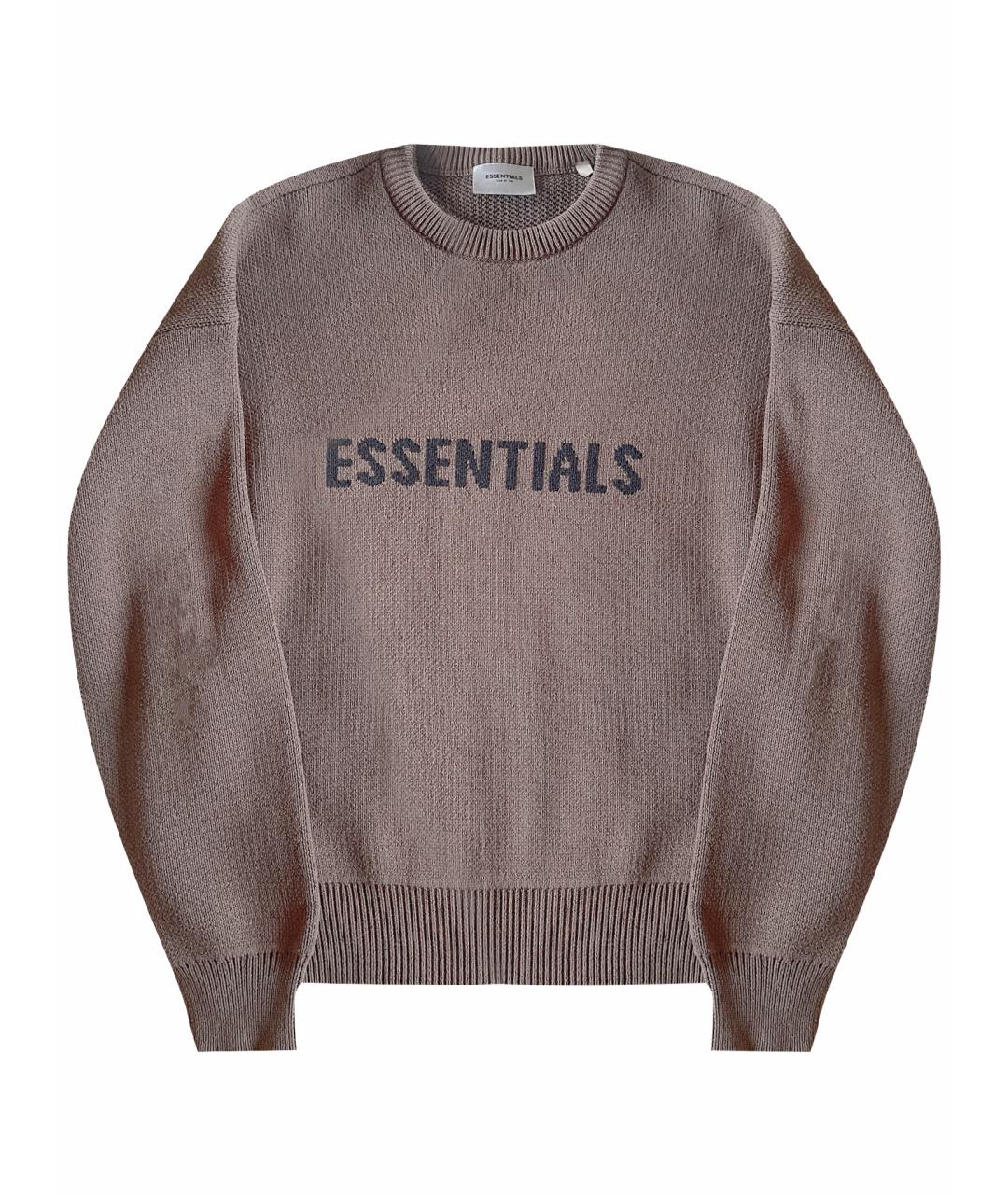 FEAR OF GOD ESSENTIALS Коричневый хлопковый джемпер / свитер, фото 1
