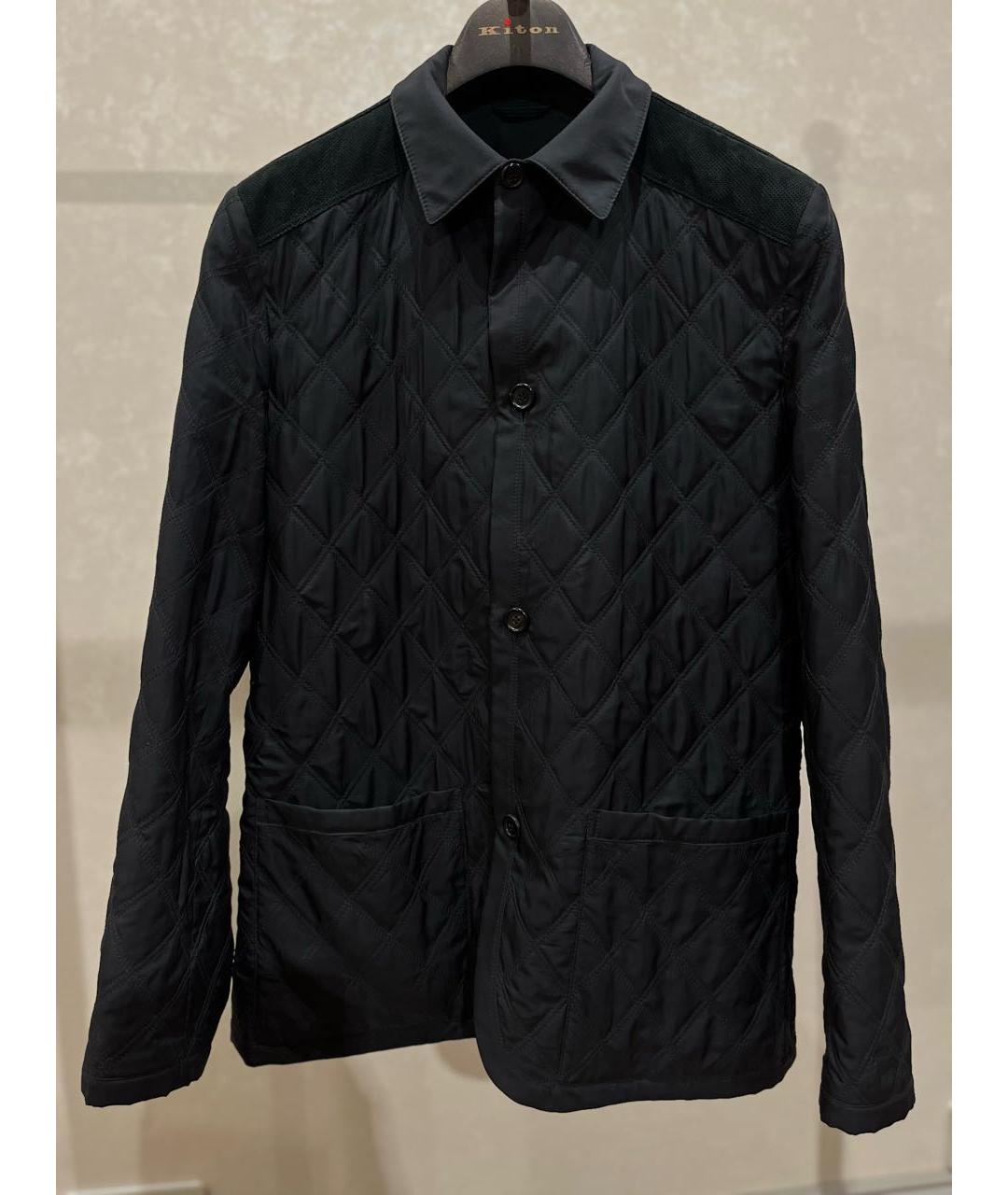 KITON Черная полиэстеровая куртка, фото 5