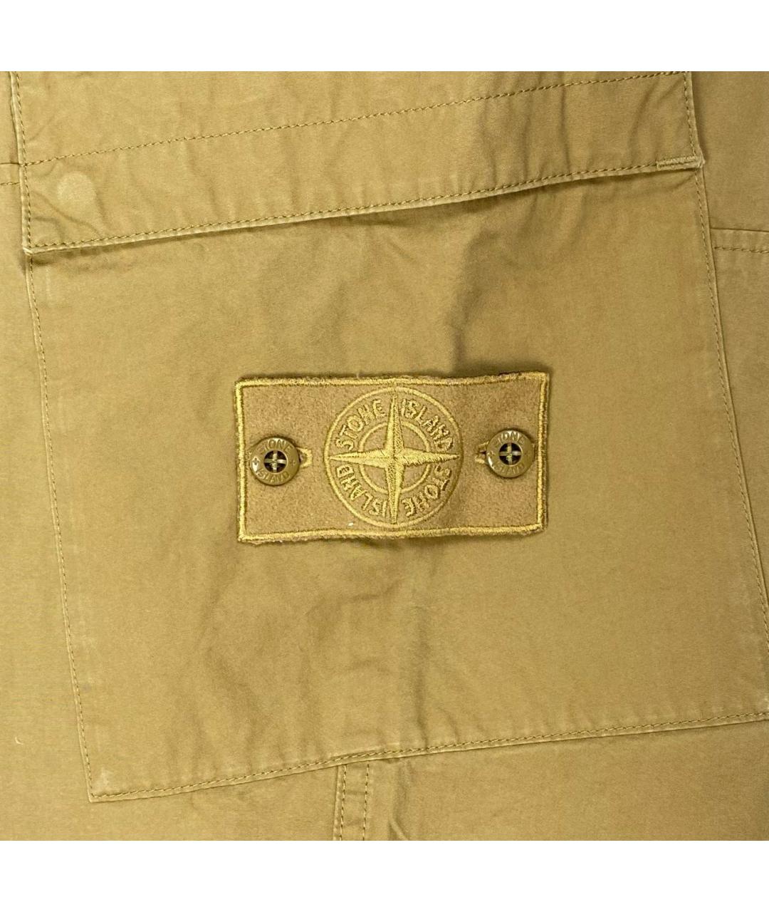 STONE ISLAND Горчичные повседневные брюки, фото 4