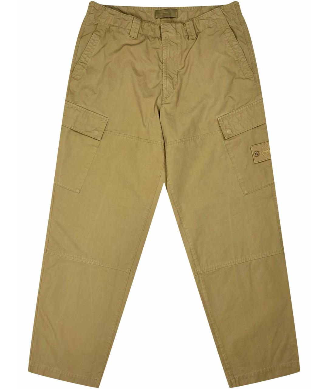 STONE ISLAND Горчичные повседневные брюки, фото 1