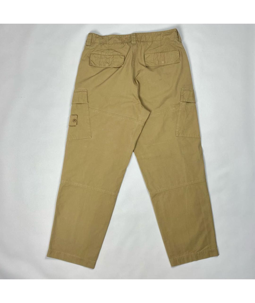 STONE ISLAND Горчичные повседневные брюки, фото 2