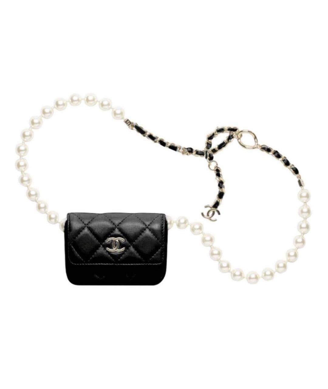 CHANEL Черная кожаная поясная сумка, фото 1