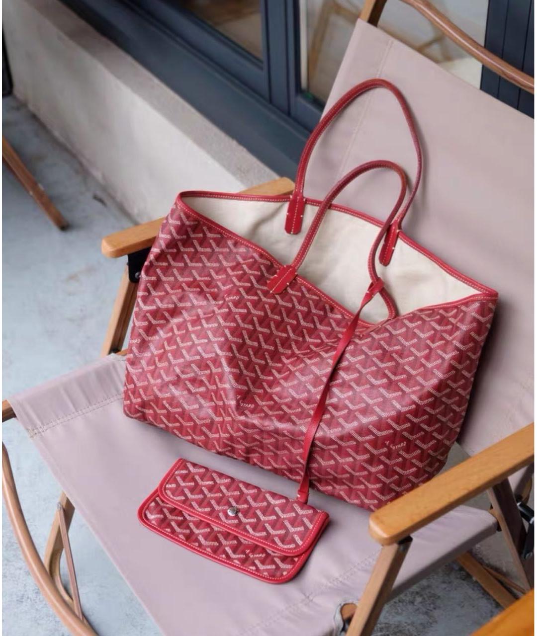 GOYARD Красная сумка тоут, фото 3