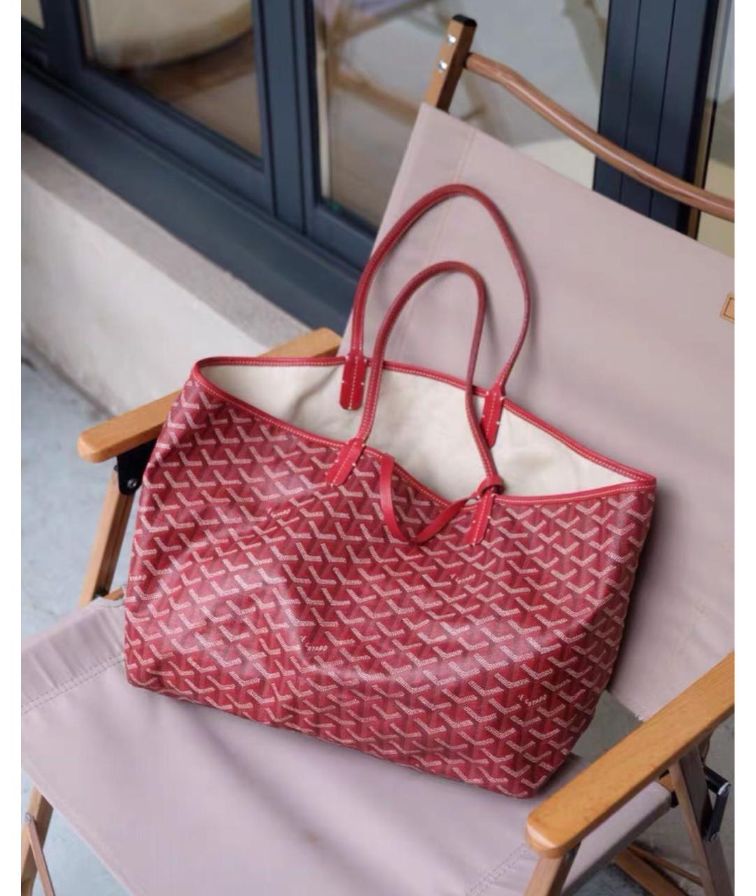 GOYARD Красная сумка тоут, фото 4