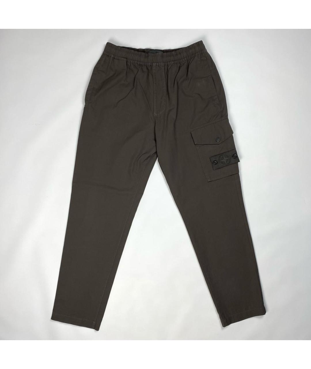 STONE ISLAND Антрацитовые повседневные брюки, фото 6