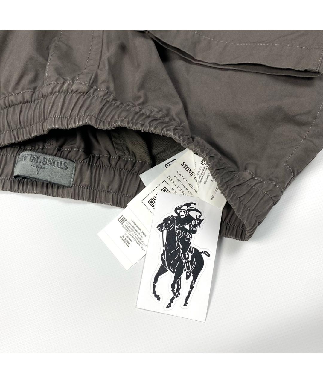 STONE ISLAND Антрацитовые повседневные брюки, фото 5