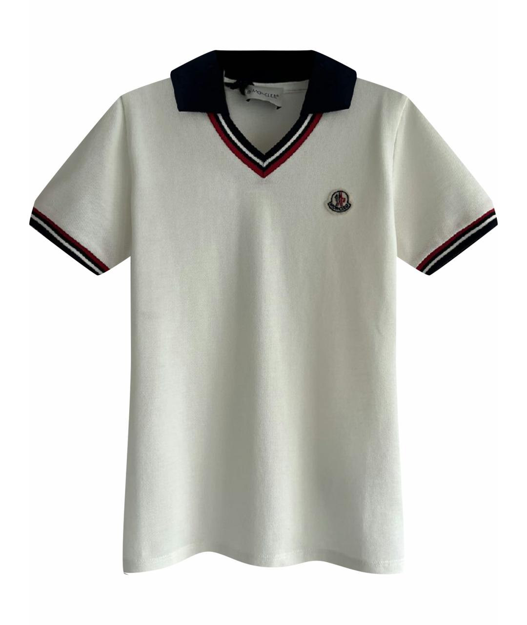 MONCLER KIDS Белая хлопковая детская футболка, фото 1