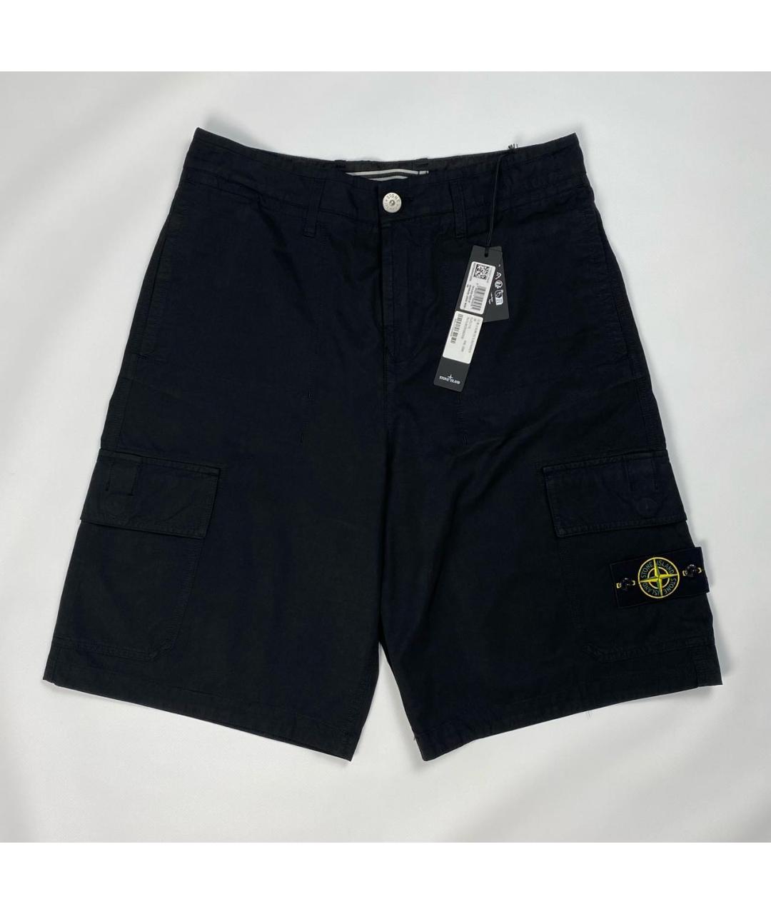 STONE ISLAND Черные шорты, фото 6