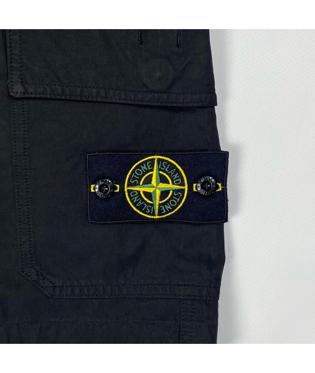 STONE ISLAND Черные шорты, фото 4