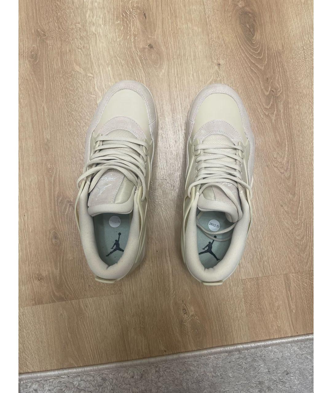 NIKE Бежевые замшевые низкие кроссовки / кеды, фото 3