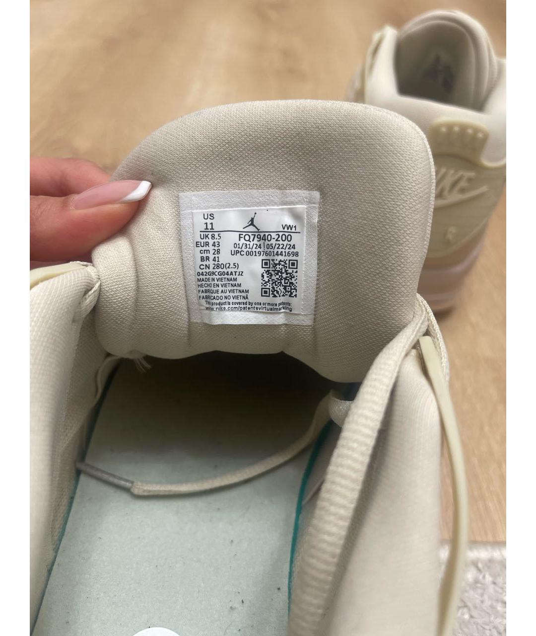NIKE Бежевые замшевые низкие кроссовки / кеды, фото 5