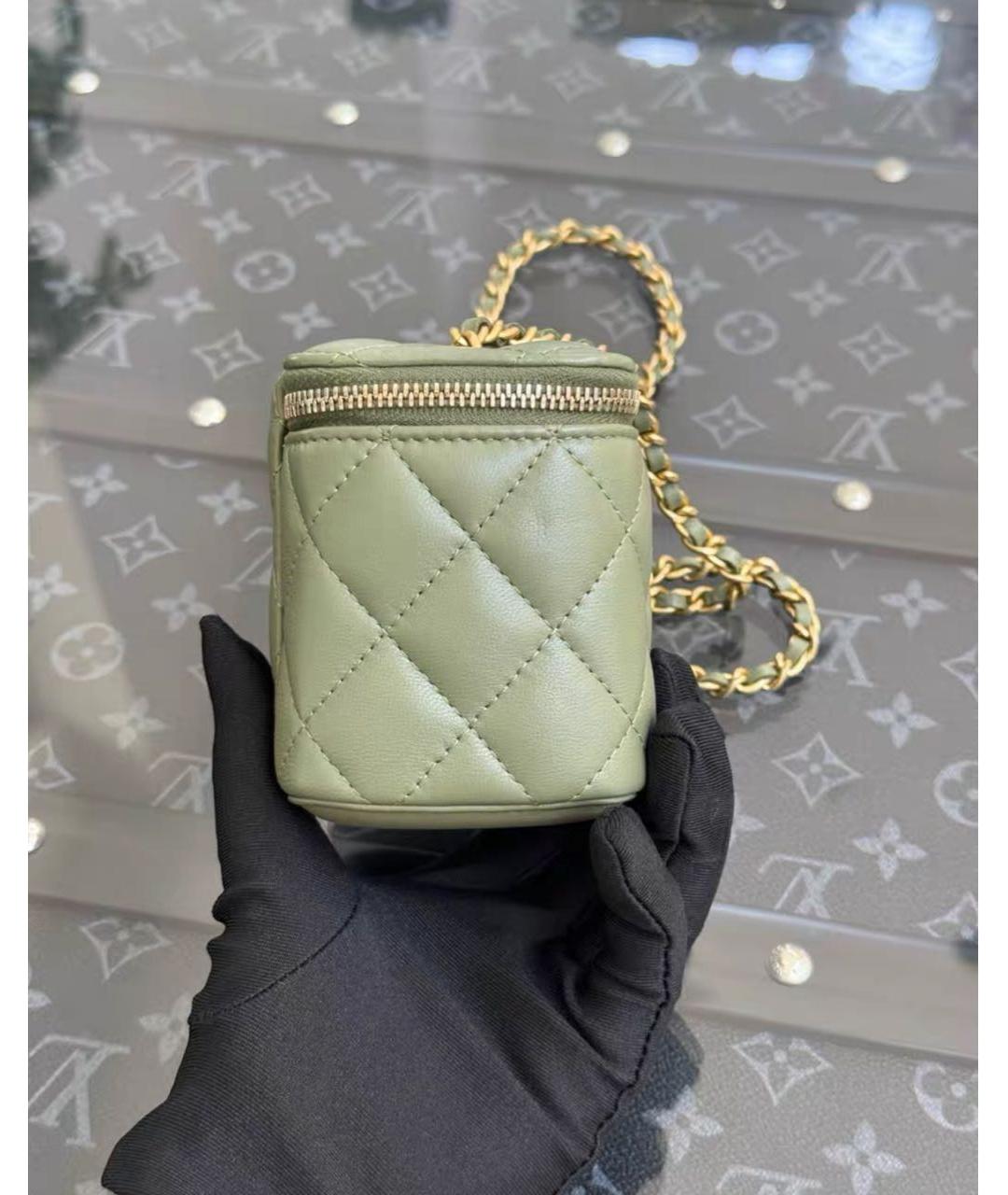 CHANEL Зеленая кожаная сумка через плечо, фото 3