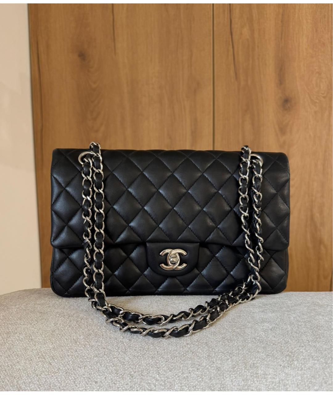 CHANEL Черная кожаная сумка через плечо, фото 3