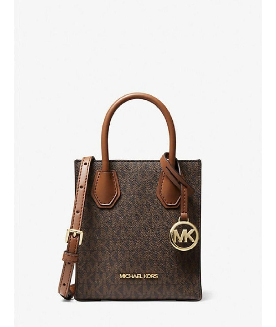 MICHAEL KORS Коричневая сумка через плечо из искусственной кожи, фото 10